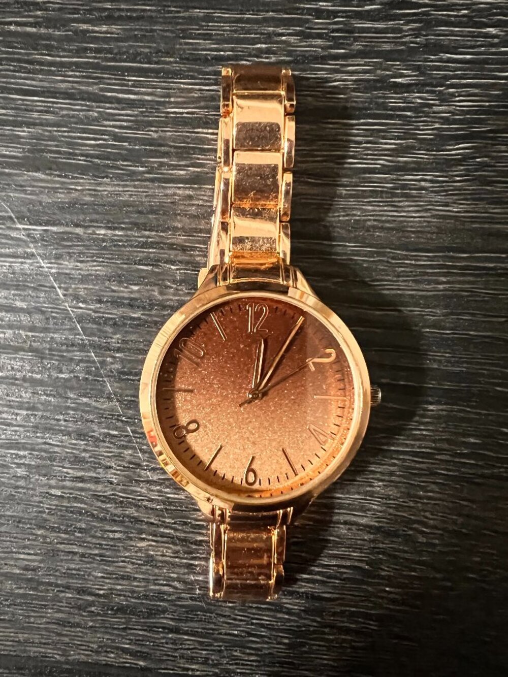 Rose Gold Tone Women's Bracelet Watch – Sparkly Dial & Link Band